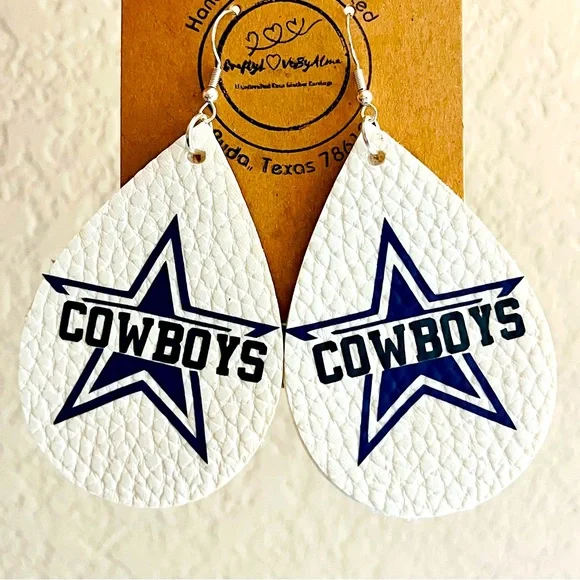 Dallas Cowboy Handmade & Lightweight Earrings - Picture 1 of 4